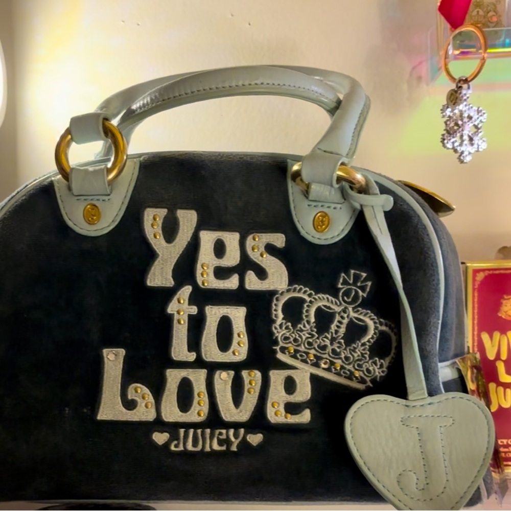 Vintage Juicy Couture bowler bag.  
Yes To Love!